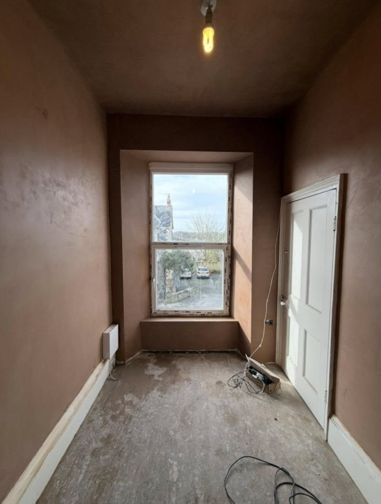 Llanelli deaf centre plastering