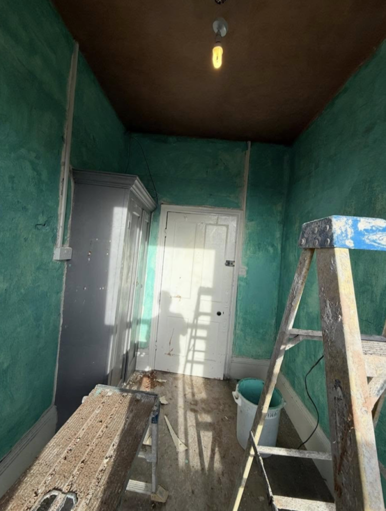 Llanelli deaf centre plastering