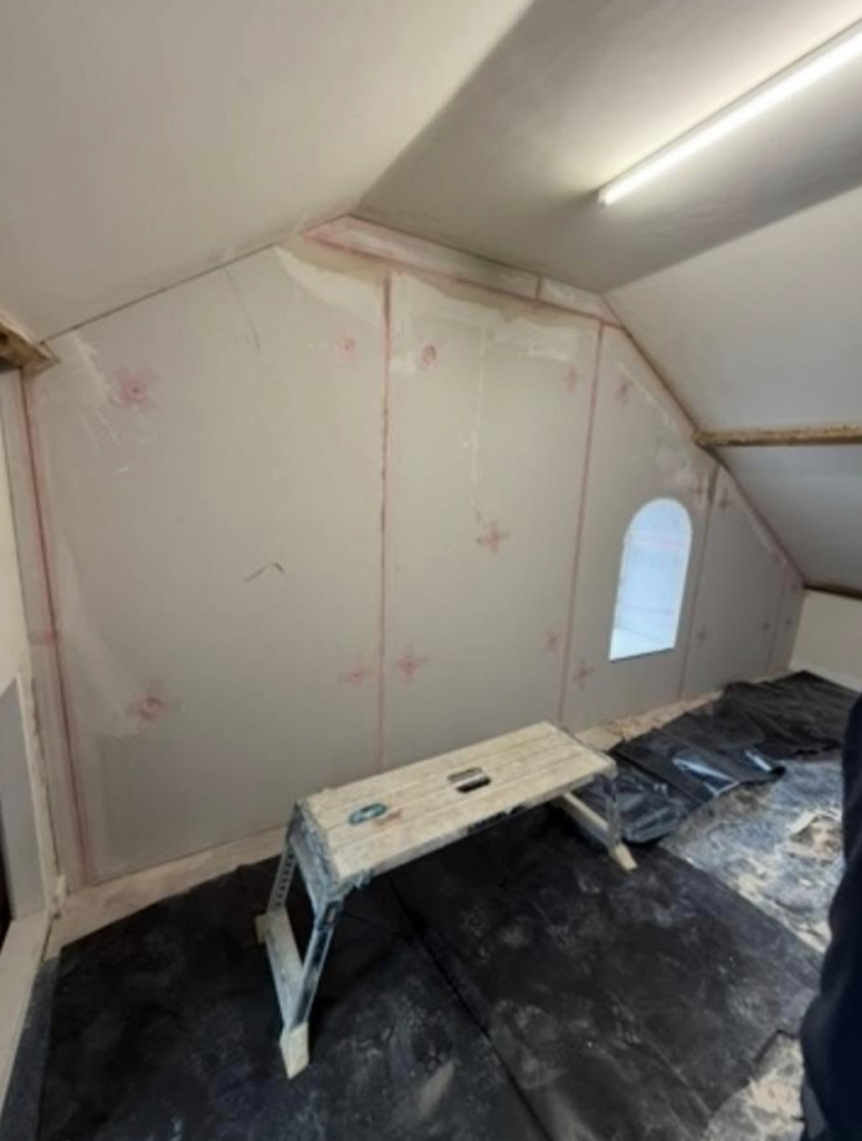 Llanelli deaf centre plastering