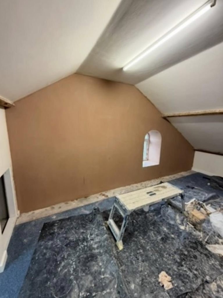 Llanelli deaf centre plastering