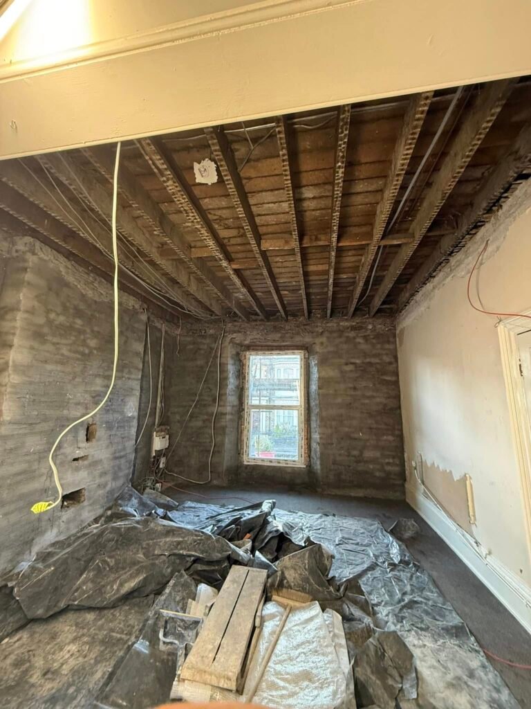 Llanelli deaf centre plastering