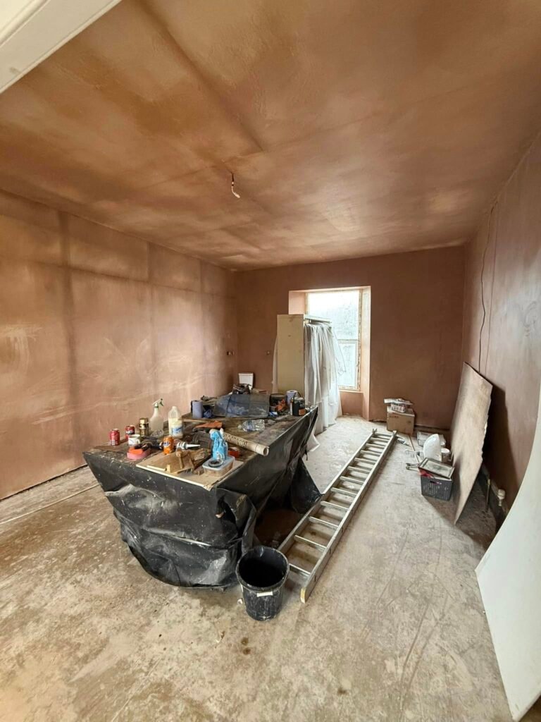 Llanelli deaf centre plastering